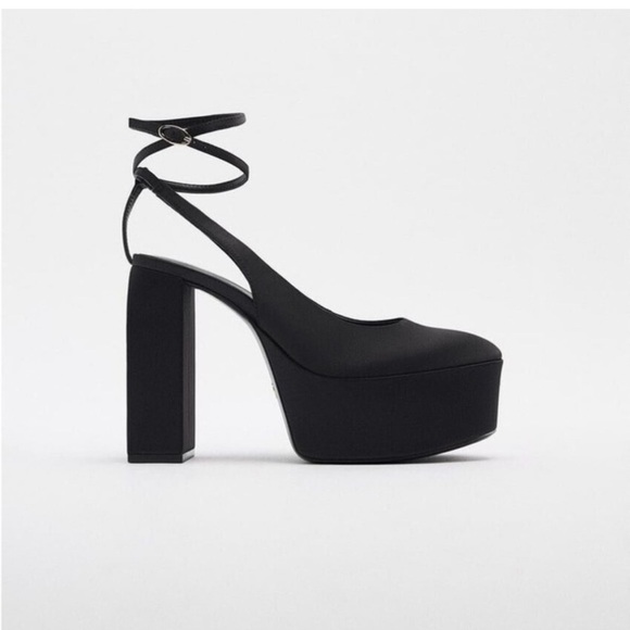 Zara Shoes - ZARA - Ankle strap heeled platform shoes